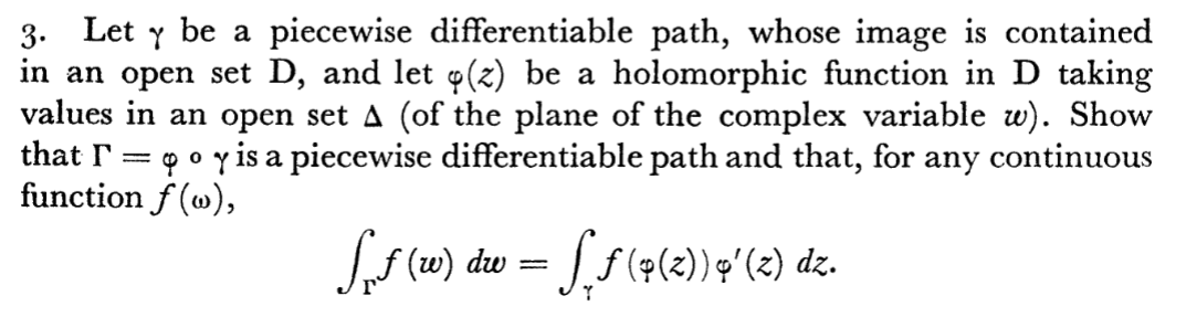 Solved 3 Let Y Be A Piecewise Differentiable Path Whose Chegg Com