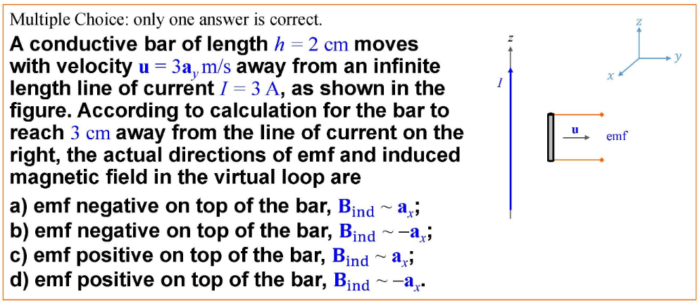 Solved I U U Emf Multiple Choice Only One Answer Is Corr Chegg Com