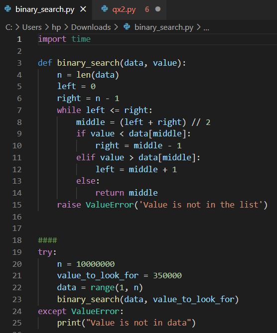 Solved (25 pts) Please see the content of linear_search.py | Chegg.com
