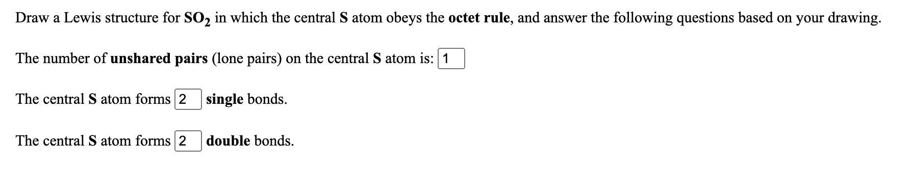 so2 lewis dot structure octet rule