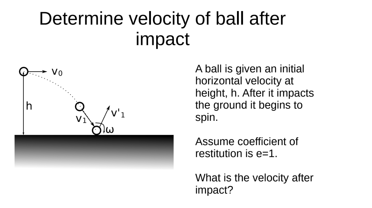 Solved A ball is given an initial horizontal velocity, 6 | Chegg.com