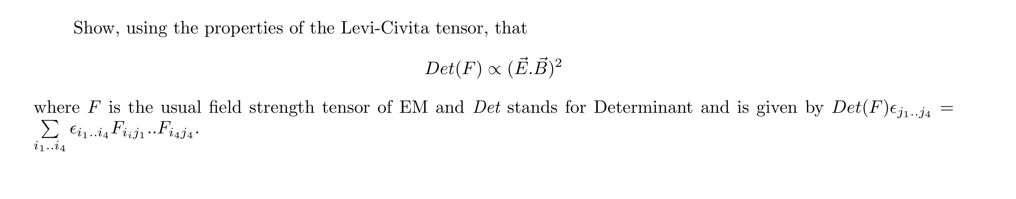 Solved Show, using the properties of the Levi-Civita tensor, | Chegg.com