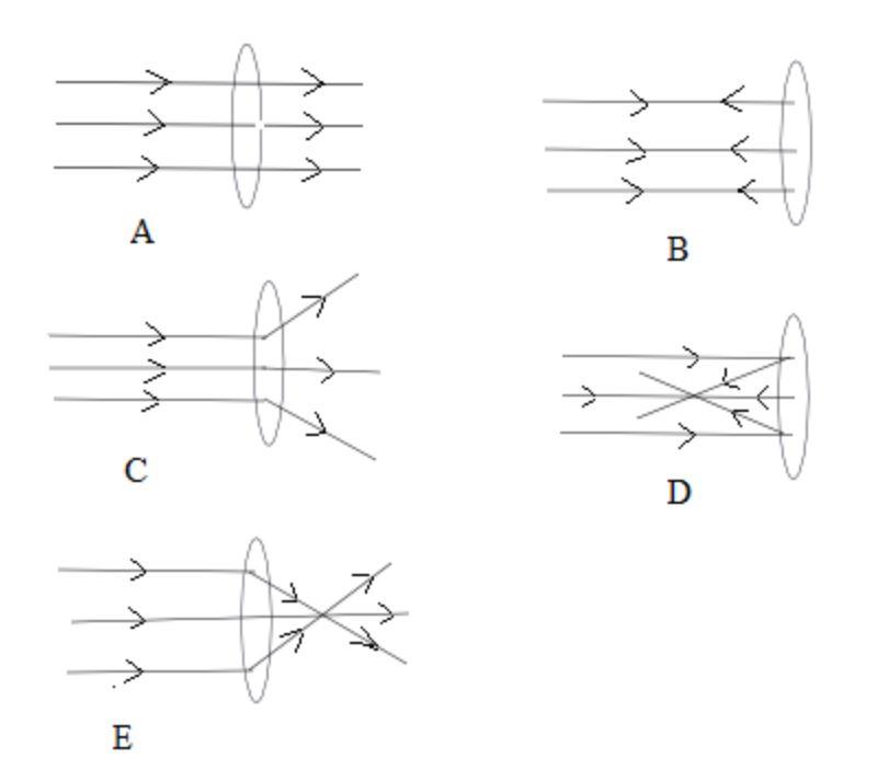 Solved Parallel rays of light strikes a convex lens. Which | Chegg.com