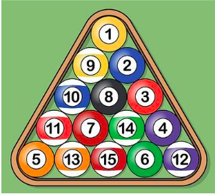 Solved Billiard balls are racked in a particular pattern | Chegg.com