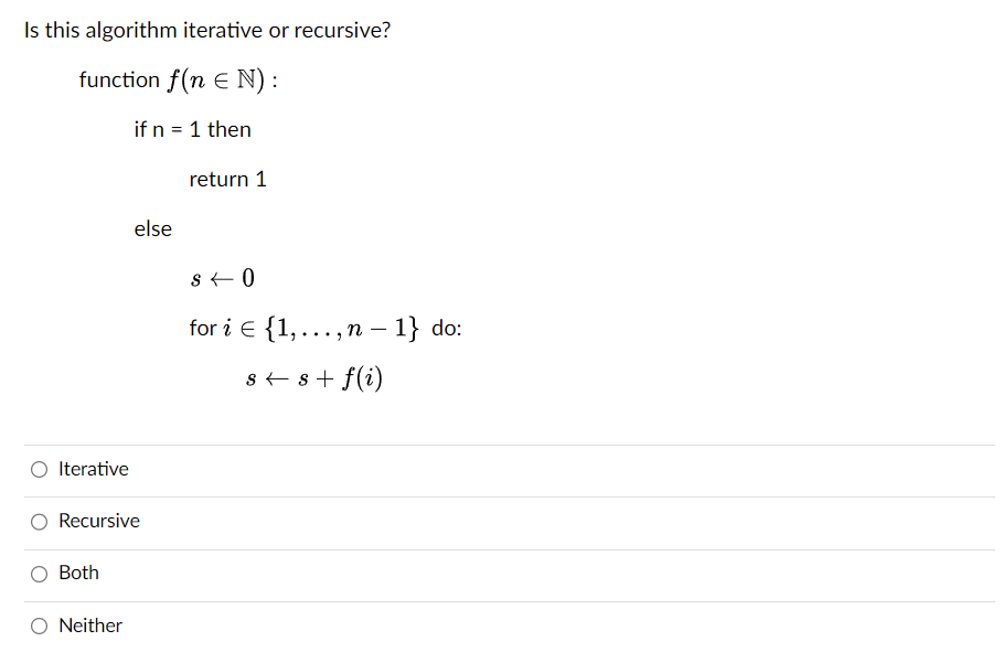Solved Consider the following algorithm which takes an array | Chegg.com