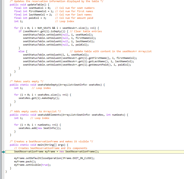 Solved I need some help with this lab.Lesson 13 Lab - Seat | Chegg.com