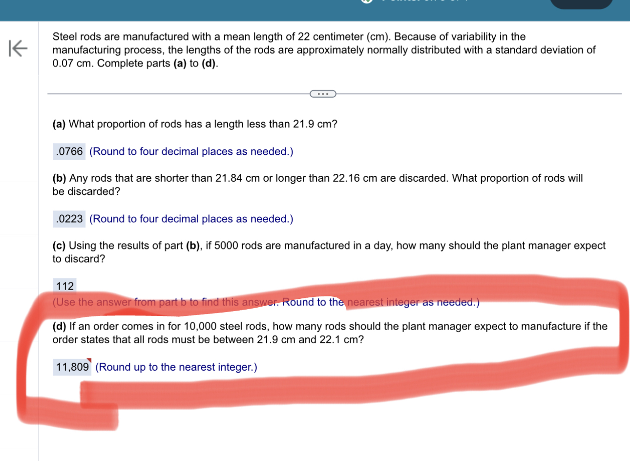 Solved I need help with part d please. Can you show me how | Chegg.com