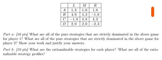 Solved A B с D L 1,3 4.0 -1.0 2.0 M R 1,0 1,0 4,3 -1,0 4,8 | Chegg.com