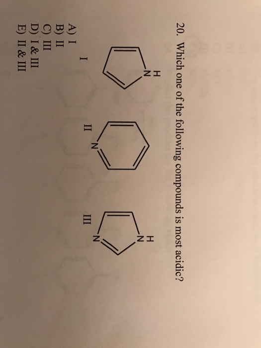 Solved Which One Of The Following Compounds In Aqueous Chegg Com
