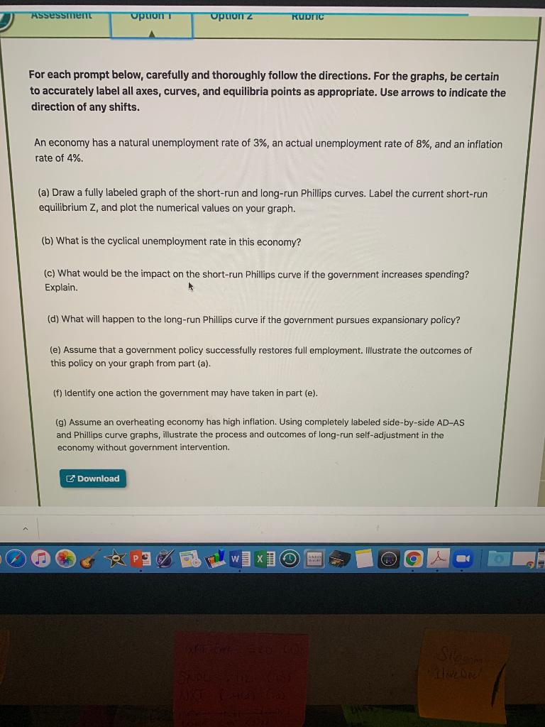 Solved HSSessment ΟριλONI Optionz Rubric For each prompt | Chegg.com