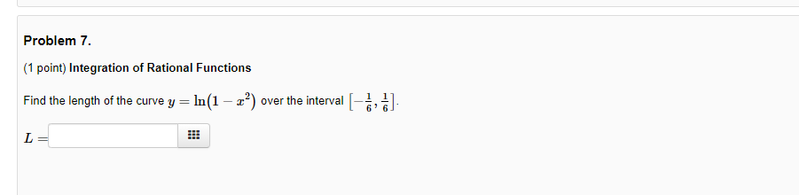 Solved Problem 7. (1 point) Integration of Rational | Chegg.com