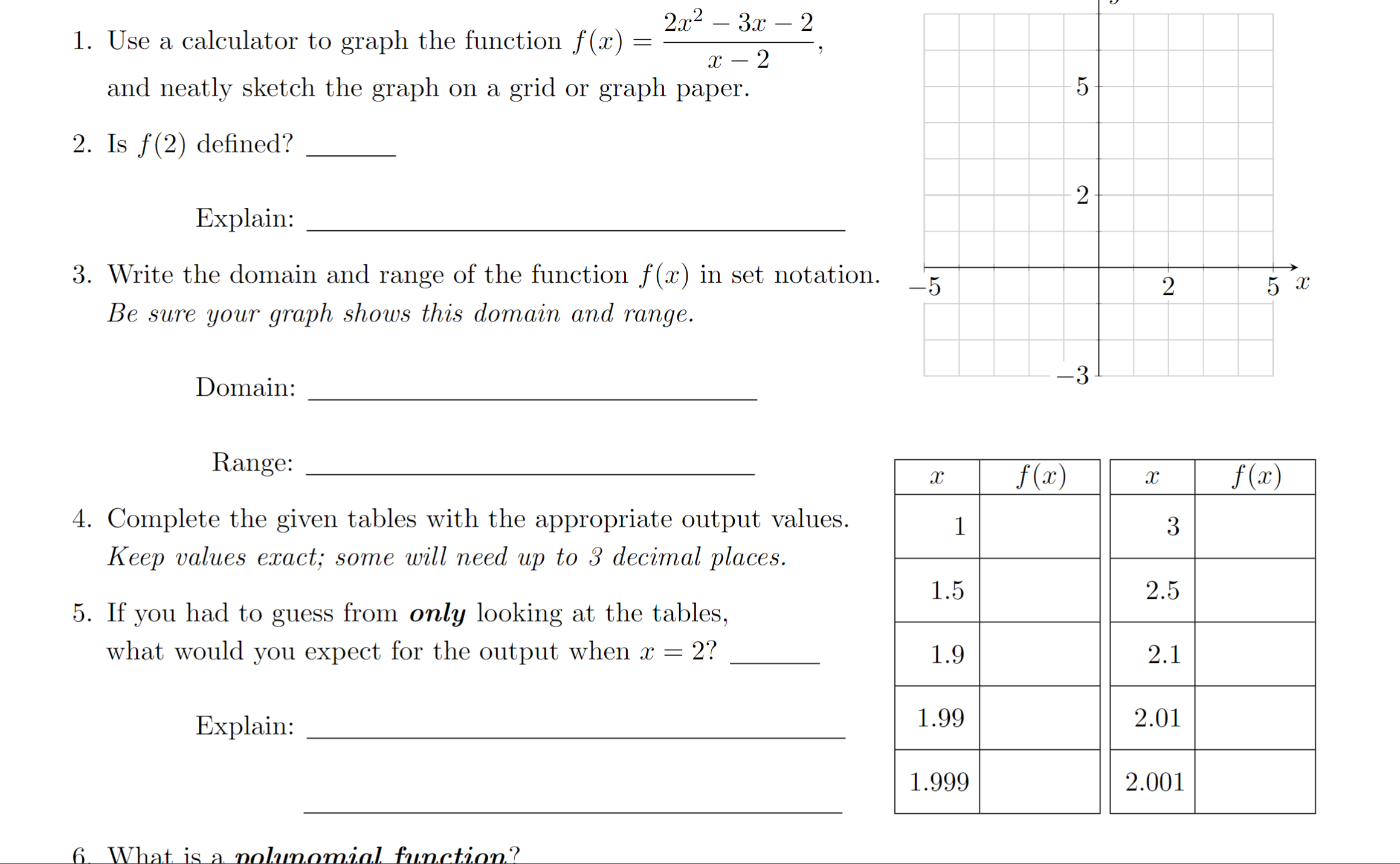 Solved 1. Use a calculator to graph the function | Chegg.com