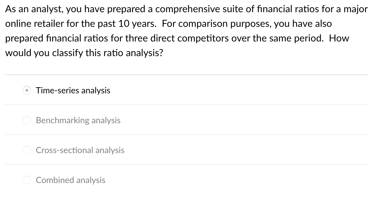 Solved As An Analyst, You Have Prepared A Comprehensive | Chegg.com