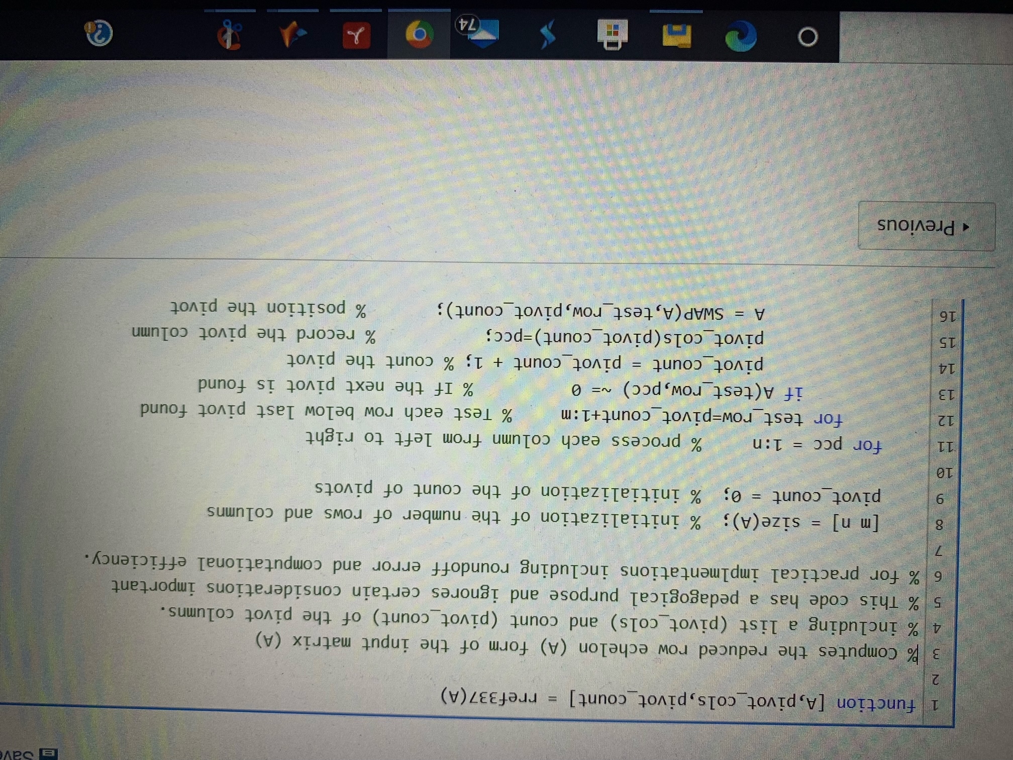 Matlab code help: Counting arithmetic operations | Chegg.com