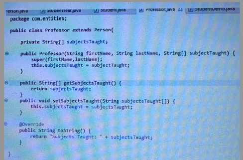 Solved package con,entities; public abstract class Person \{ | Chegg.com