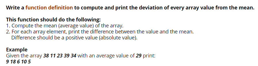 Solved Write a function definition to compute and print the | Chegg.com