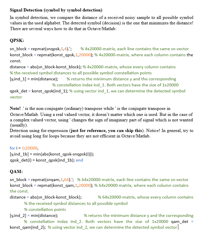 Solved Signal Detection (symbol by symbol detection) In | Chegg.com