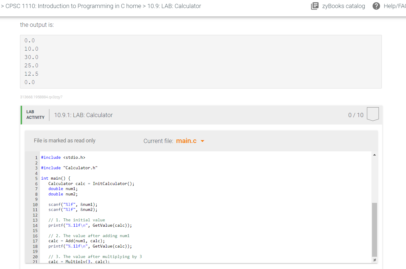 Solved y> CPSC 1110: Introduction to Programming in C home > | Chegg.com