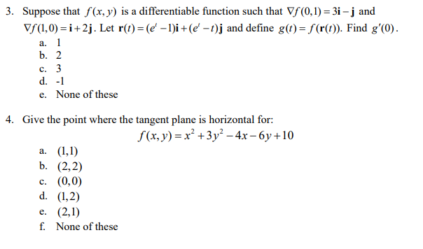 Solved 3 Suppose That F X Y Is A Differentiable Functio Chegg Com