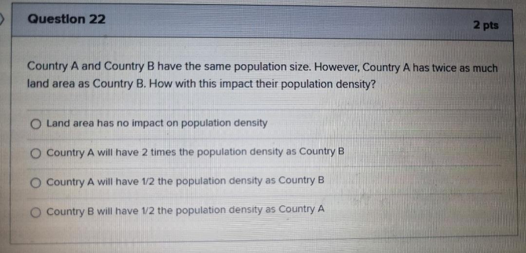 Solved Country A And Country B Have The Same Population | Chegg.com