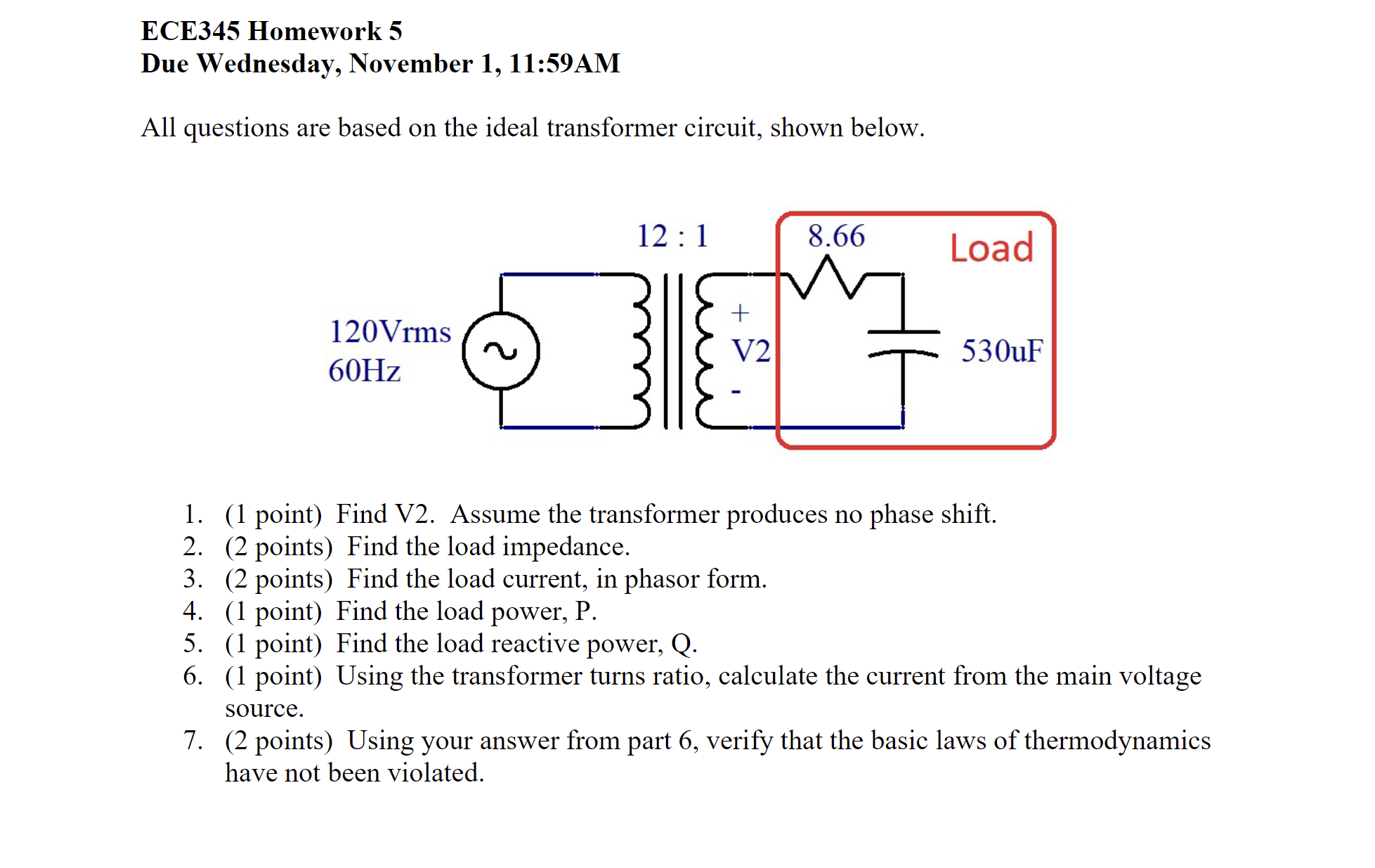 Solved All Questions Are Based On The Ideal Transformer | Chegg.com