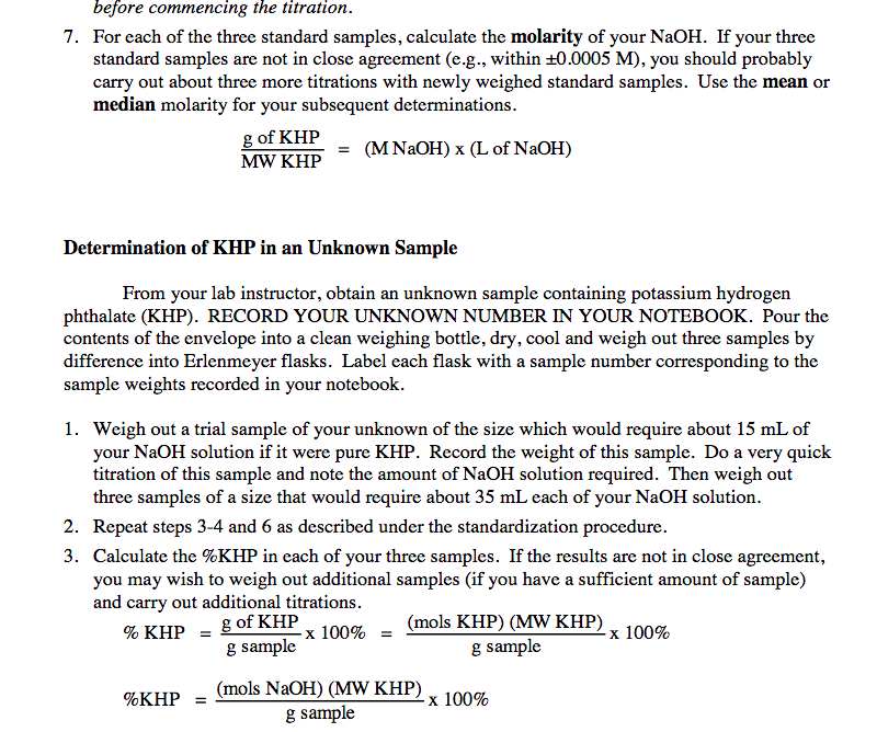 Preparation of NaOH Solution-ca. 0.100 M You are to | Chegg.com