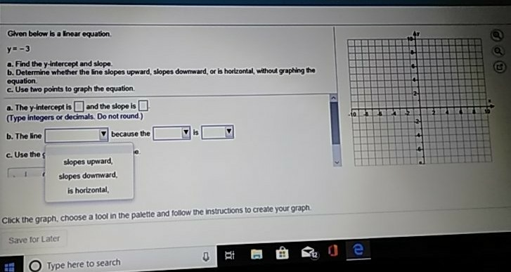 Solved The Other Choices For B Are Slope Or | Chegg.com