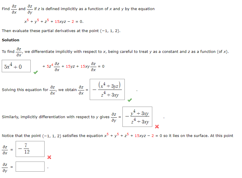 Solved Find ∂x∂z And ∂y∂z If Z Is Defined Implicitly As A