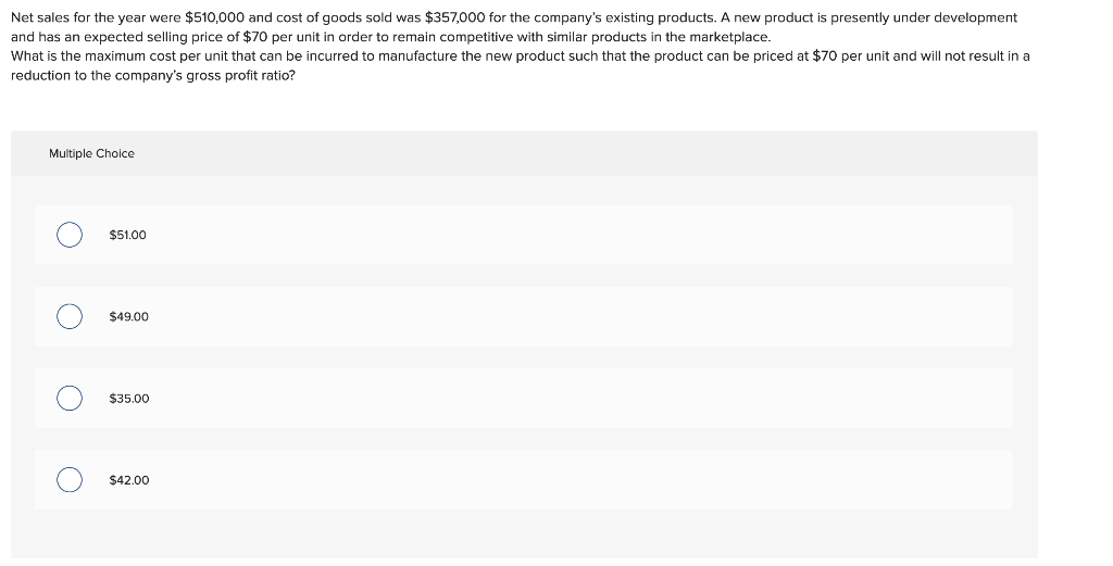 Solved Net sales for the year were 510,000 and cost of