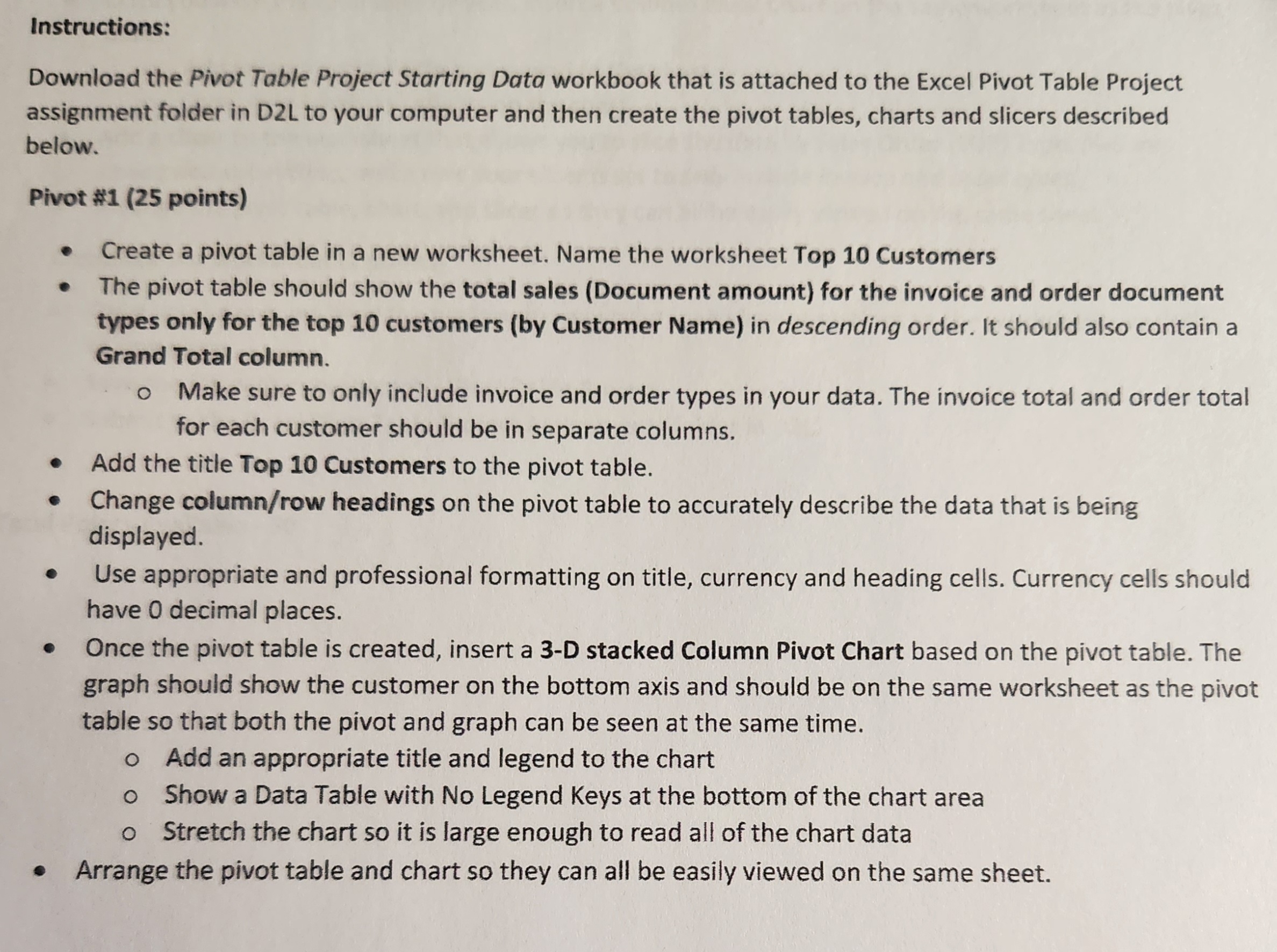 Worklogpro Pivottable Solved Instructions:Download the Pivot Table Project | Chegg.com