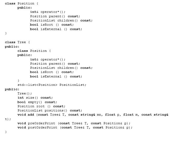 class Position { public: int& operator* (); Position | Chegg.com