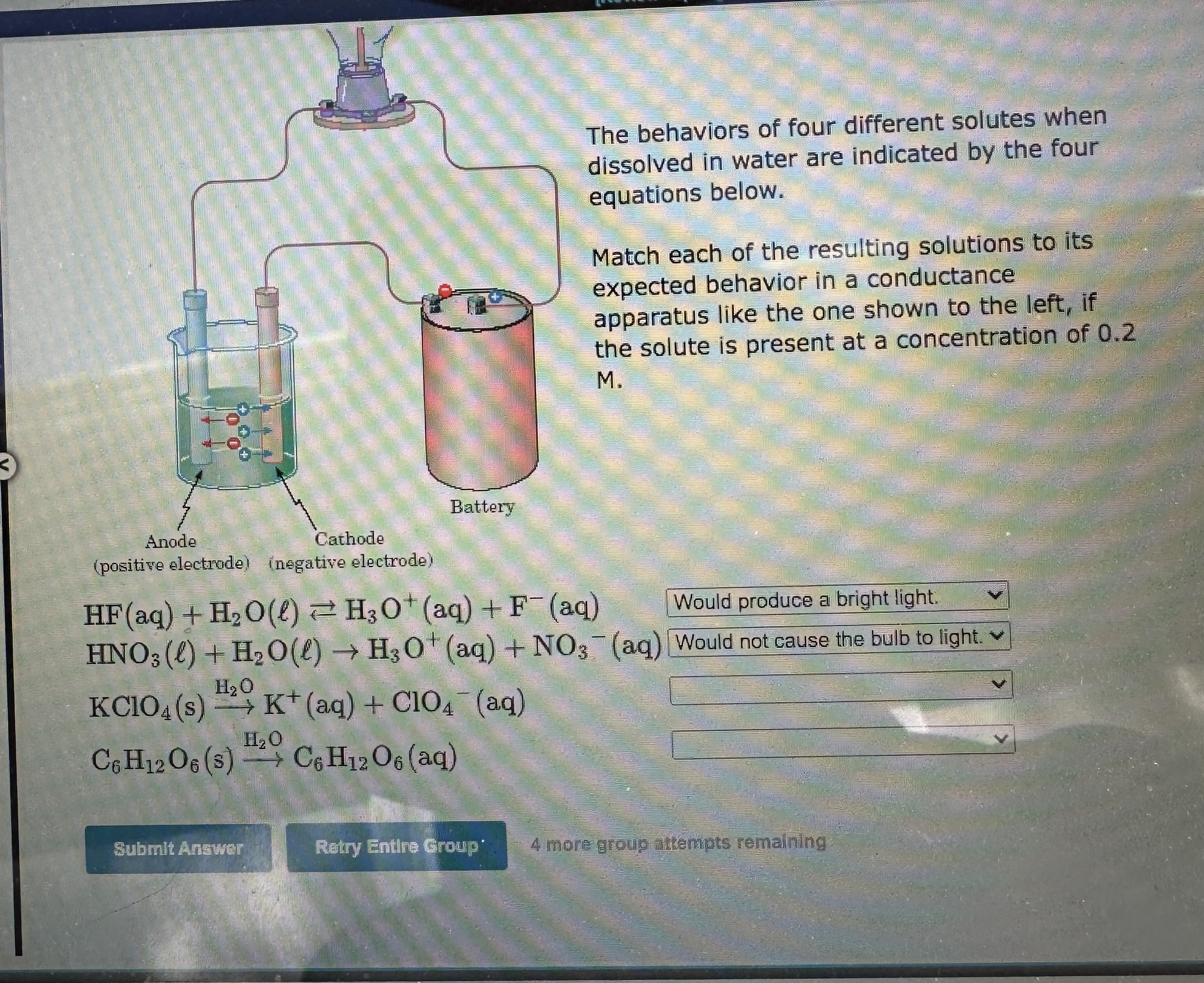 Solved Answer choices are:would produce a bright lightwould | Chegg.com