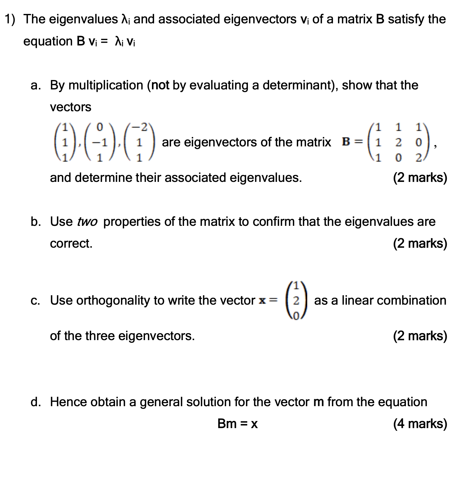 Solved Can I please have a clear explanation on question d), | Chegg.com