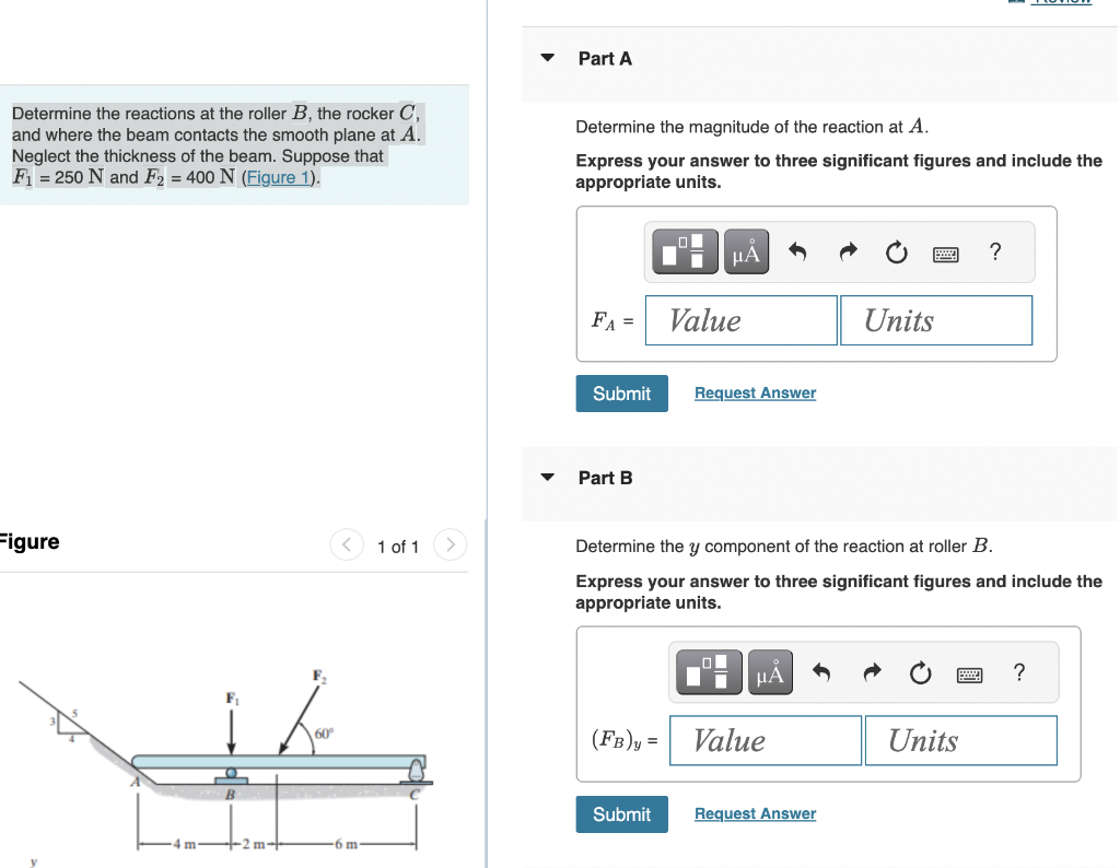 Solved Determine The Reactions At The Roller B, The Rocker | Chegg.com