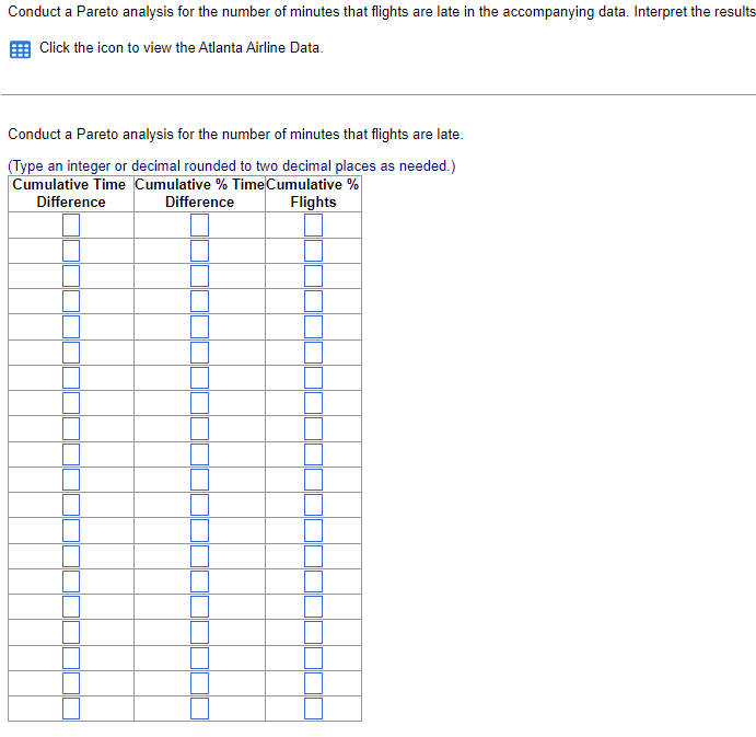 solved-conduct-a-pareto-analysis-for-the-number-of-minutes-chegg
