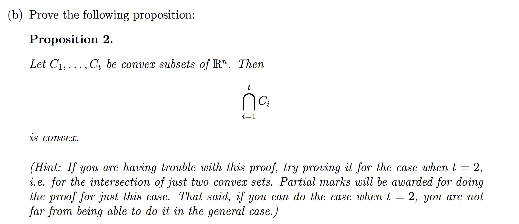 Solved (b) Prove The Following Proposition: Proposition 2. | Chegg.com