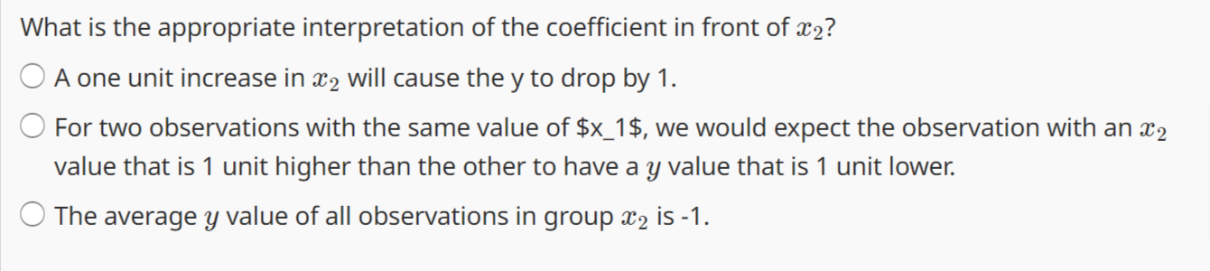 Solved Using The Model Below, Find The Fitted Value For An | Chegg.com