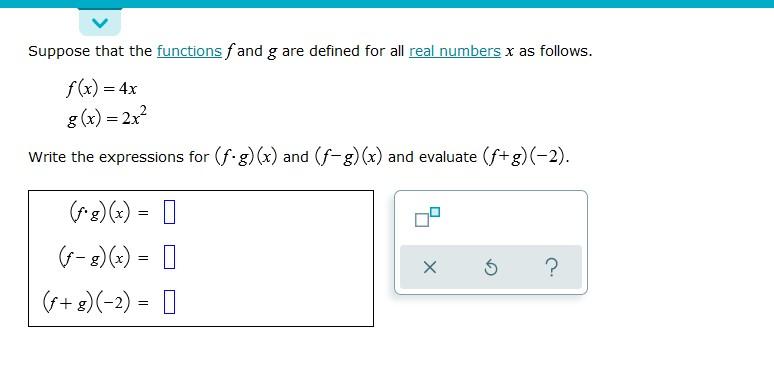 Solved Suppose that the functions f and g are defined for | Chegg.com