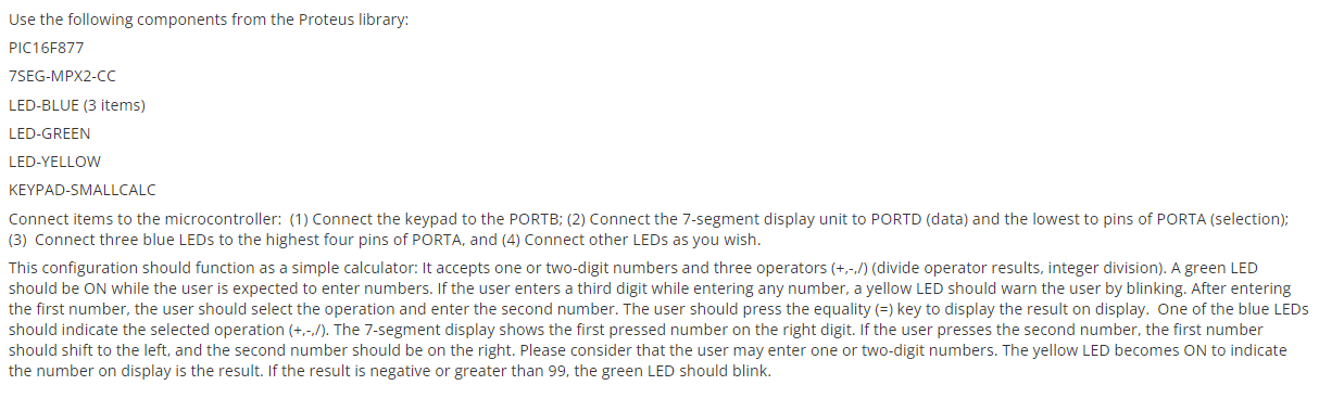 Solved Use the following components from the Proteus | Chegg.com