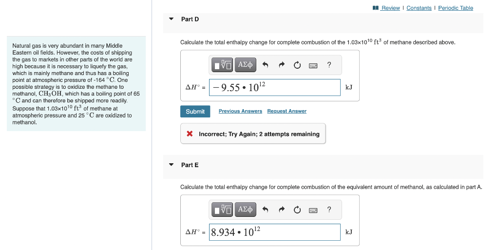 Solved Natural gas is very abundant in many Middle Calculate