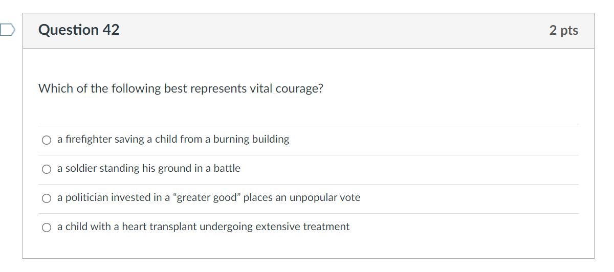Solved Question 42 2 pts Which of the following best | Chegg.com
