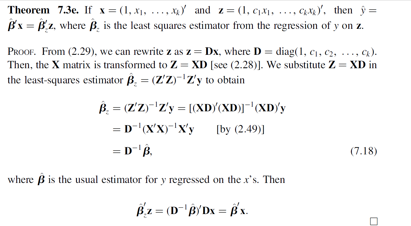 Solved Show That If The X S Are Rescaled As Z C Xj J Chegg Com