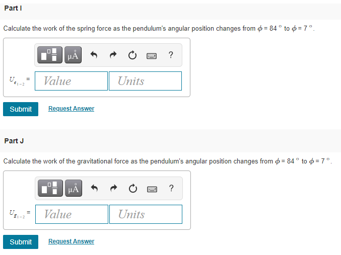 Solved Part A The Spring Loaded Pendulum Consist Of 12 5 Chegg Com