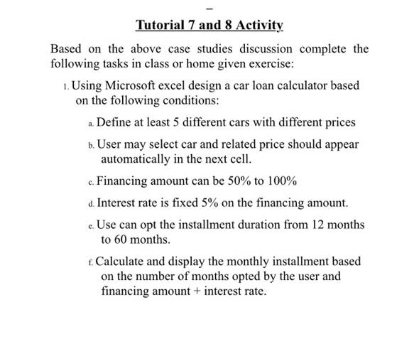 Tutorial 7 and 8 Activity Based on the above case | Chegg.com