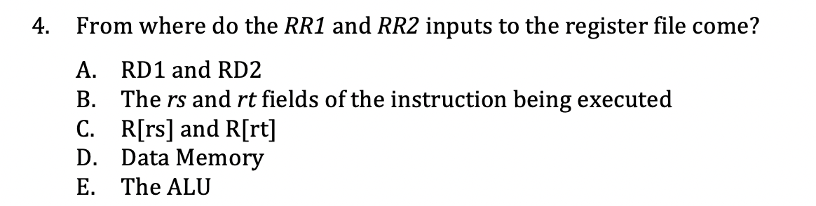 Solved 4. From where do the RR1 and RR2 inputs to the | Chegg.com