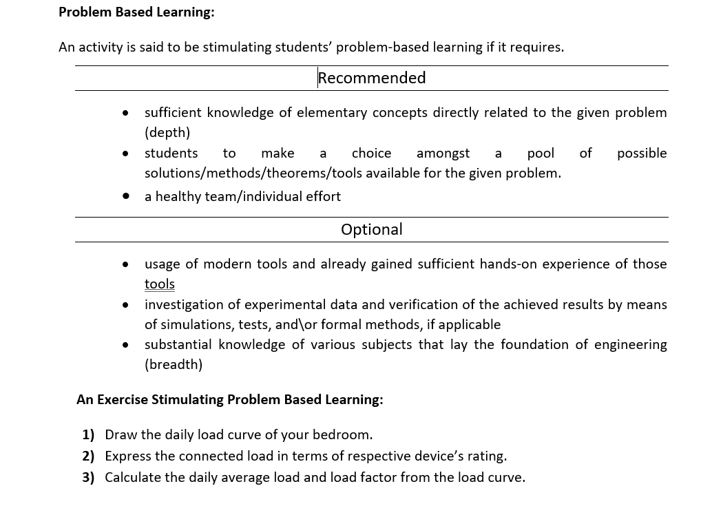 Solved Problem Based Learning: An activity is said to be | Chegg.com