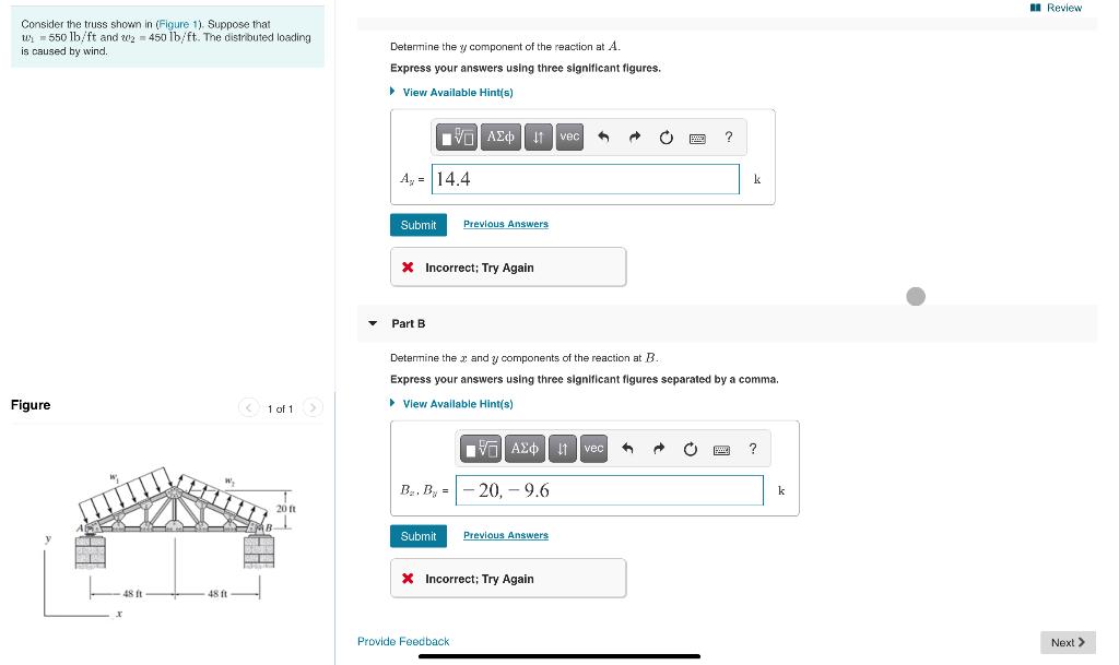 Solved - Review Il Review Consider the truss shown in | Chegg.com