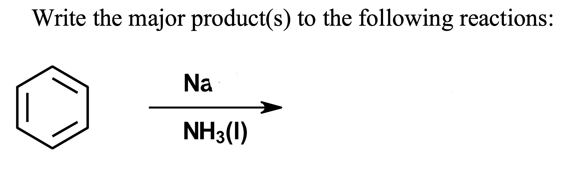 Solved Write the major product(s) to the following | Chegg.com