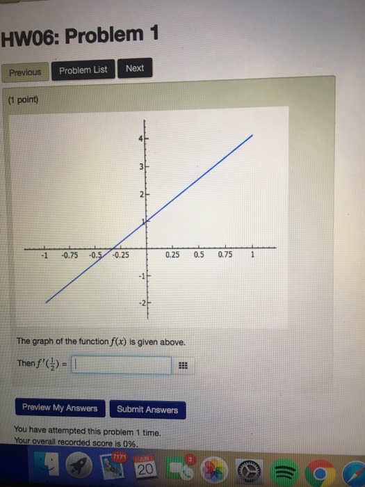 Solved HW06: Problem 1 Previous Problem List Next 1 point) | Chegg.com