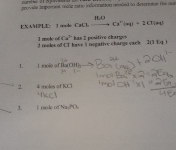 Solved number of equivas II tuit provide important mole | Chegg.com